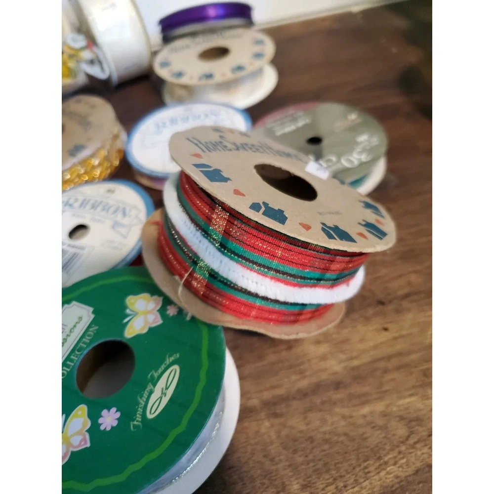 Lot Of 17 Vintage Ribbon By  Home Sweet Home And Other Floral Lace Etc Colors